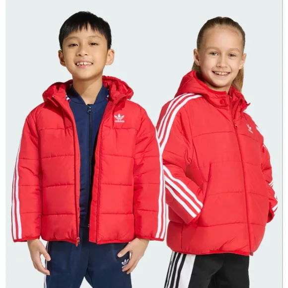 Adidas Kids Adicolor Jacket NWT Size 6/7 Red - Picture 2 of 6